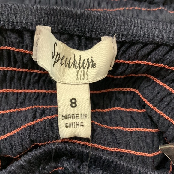 Speechless Smocked Bodice Dress with Hair Tie NWT Girls Size 8 - Picture 5 of 6